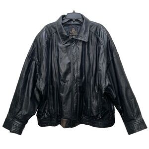 Byrnes & Baker Vintage Leather Motorcycle Jacket 90s Thinsulate Lined Biker 3XL
